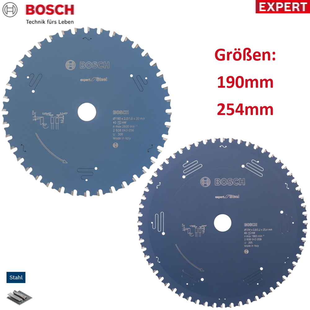 Bosch Sägeblatt Kreissägeblatt EXPERT for Steel - Stahl