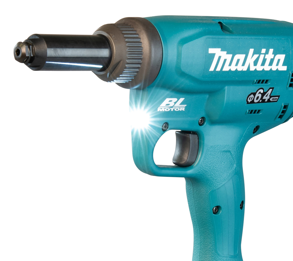 Makita Akku-Blindnietsetzgerät DRV250Z - 18V - 2,4-6,4mm - 20000 N - Hub 30mm
