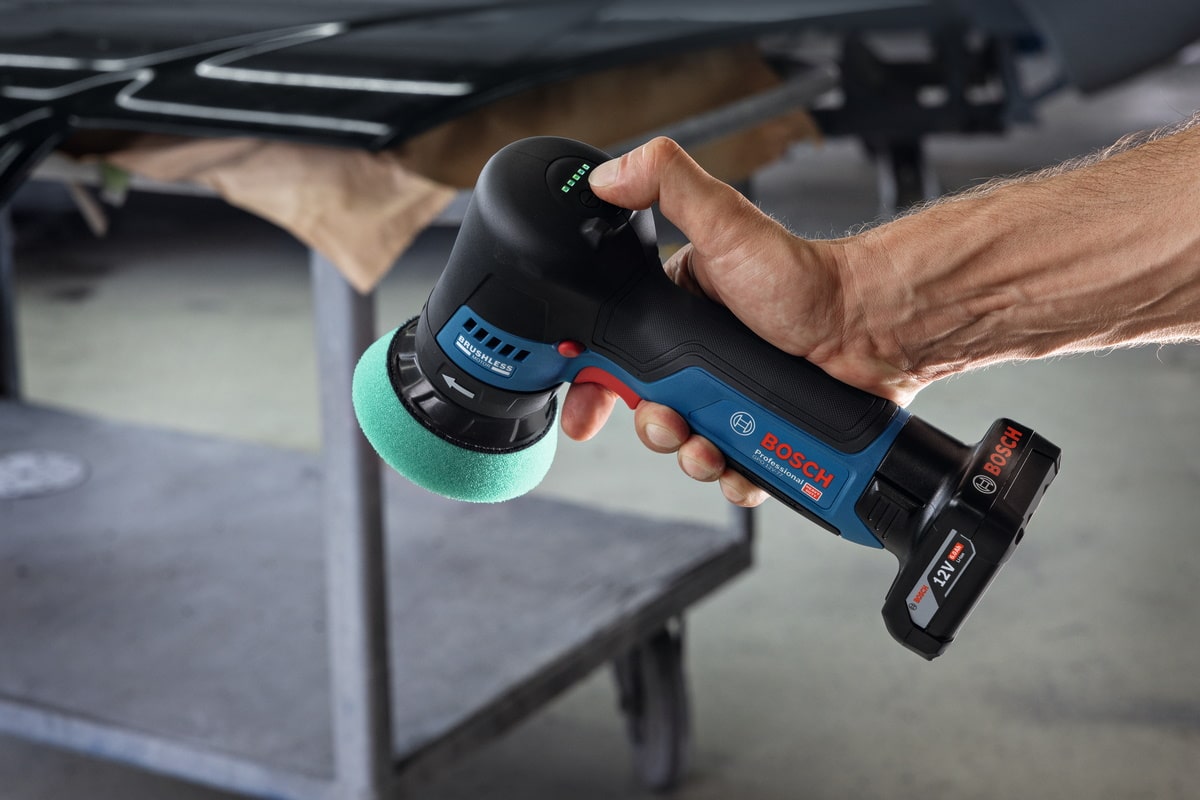 Bosch Akku Polierer GPO 12V-77 - Sologerät ohne Akku/Ladegerät - Rotation