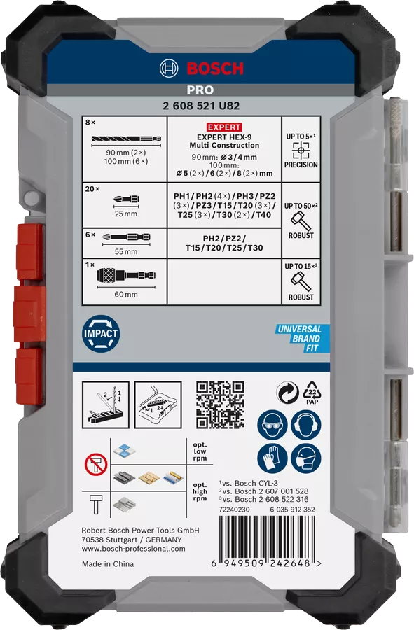 Bosch PRO Impact Mixed Set Schrauber Bit Set - 35-teilig - robust - 2608521U82