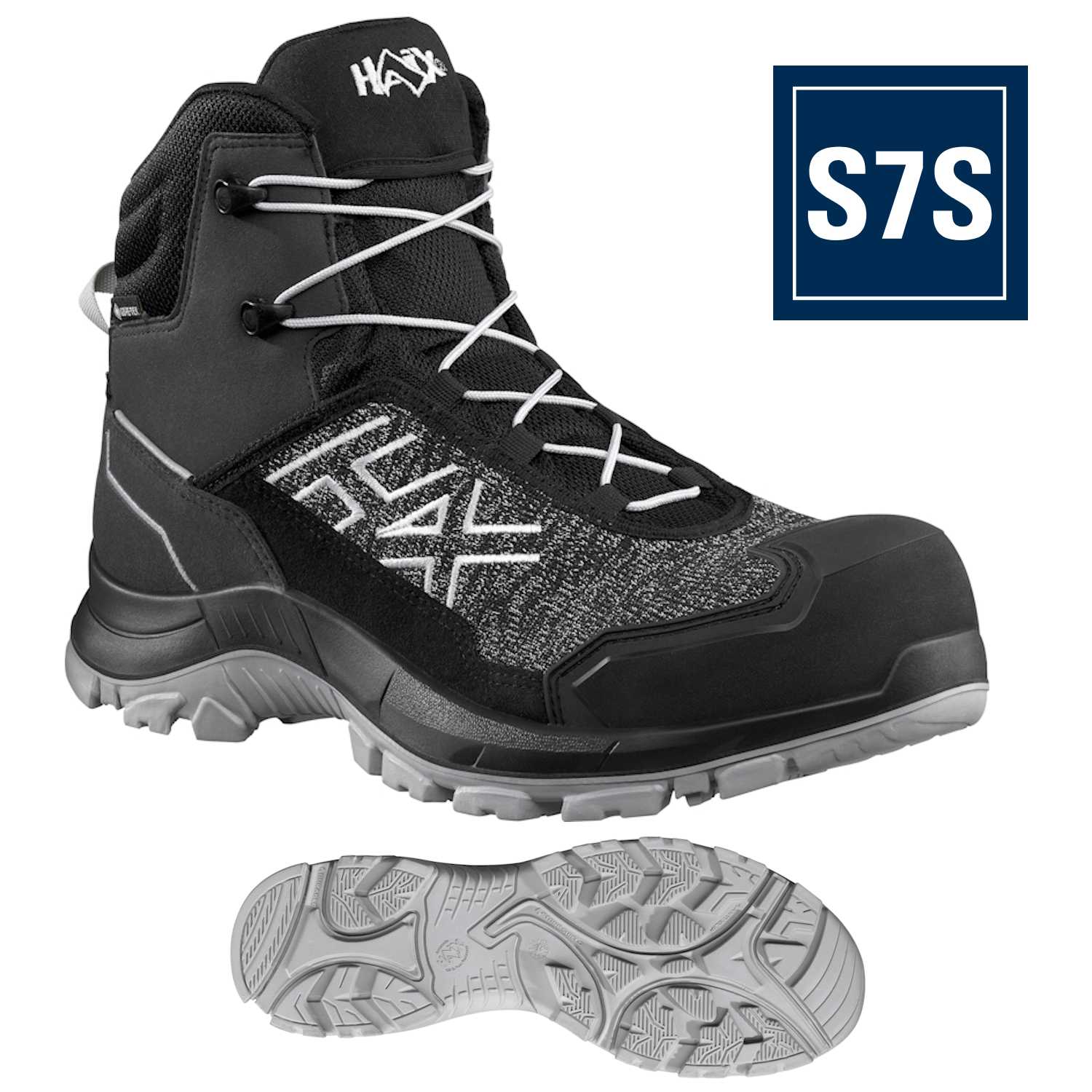 Haix Sicherheitsschuhe BLACK EAGLE Safety 410 C, GTX - grau - S7S - Größe 41