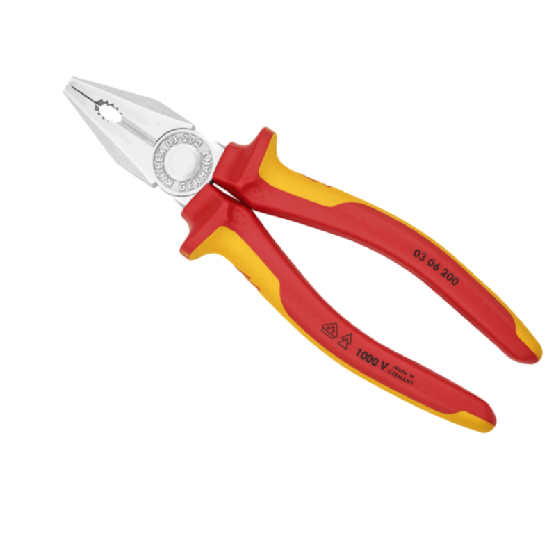 Knipex 0306200 VDE Kombizange mit Mehrkomponenten Hüllen 200mm