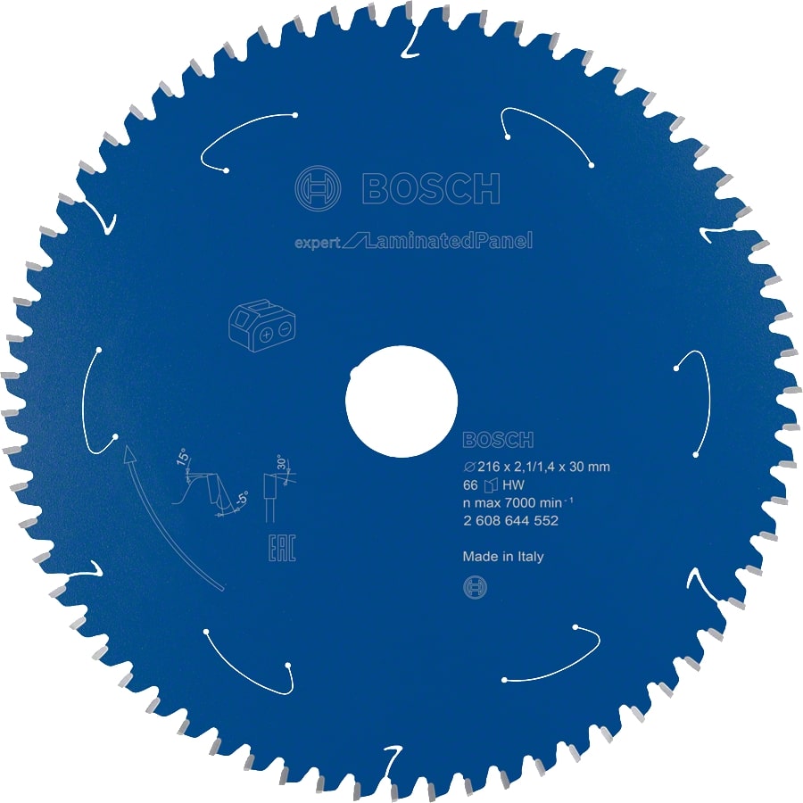 Bosch Sägeblatt Kreissägeblatt EXPERT - Laminat Parkett - für Akkusägen Ø216mm
