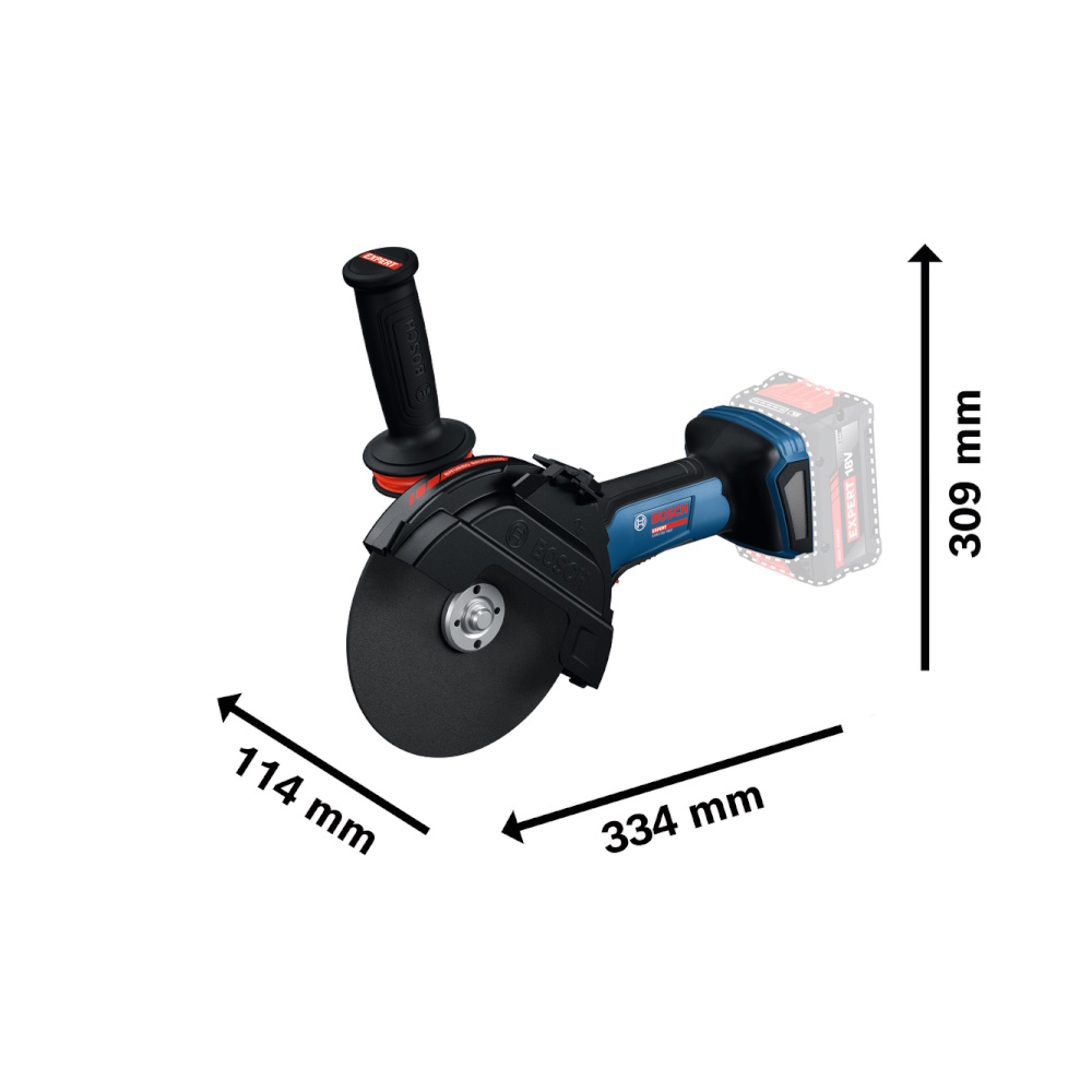 Bosch Akku Winkelschleifer EXPERT EXWS18V-180P 180mm BITURBO ohne Akku/Ladegerät