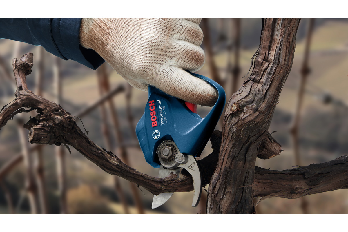 Bosch Akkuschere Gartenschere GGP 12V-25 - 12V - Sologerät ohne Akku/Ladegerät
