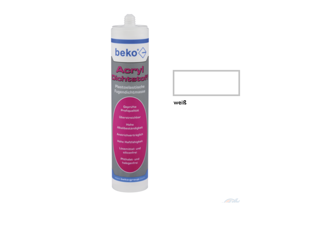 Beko 20x Acryl Acryldichtstoff 310ml - weiß - Fugendichtmasse