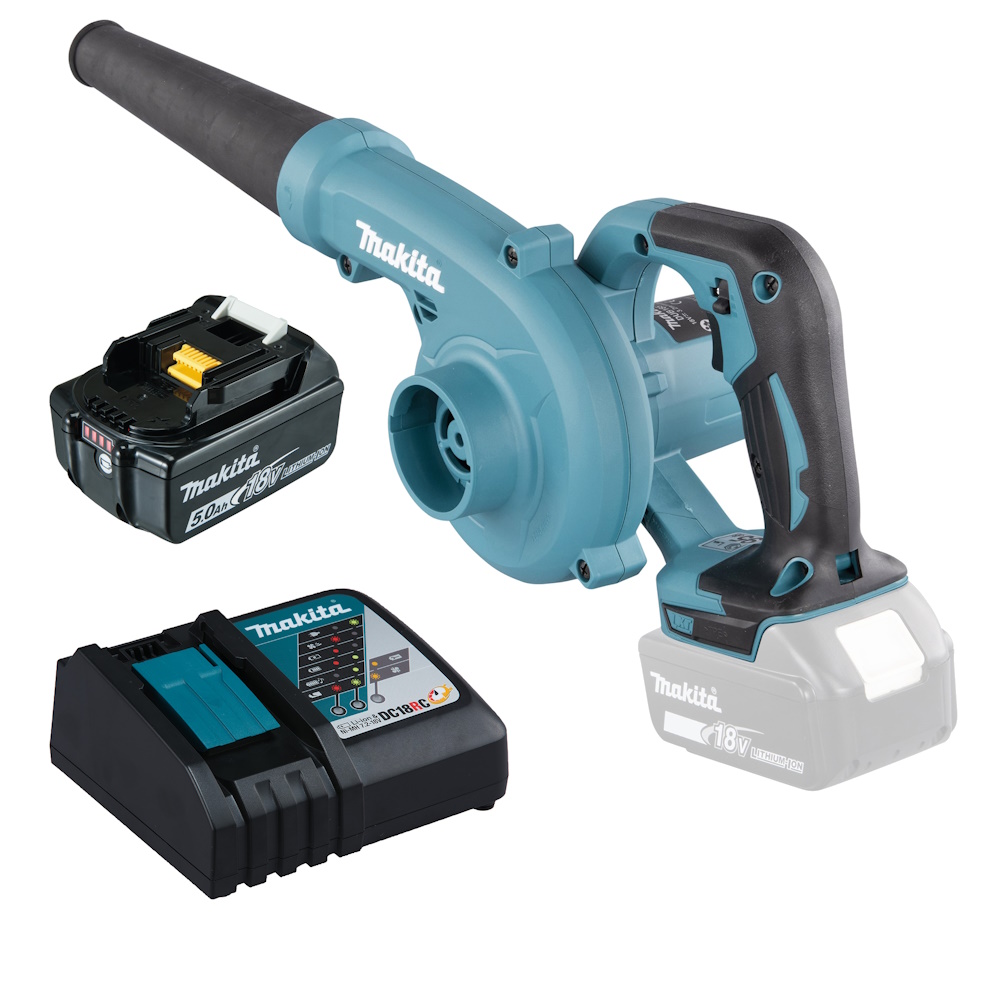 Makita Akku Laubbläser Gebläse DUB185RT - Akku 5 Ah BL1850B - Ladegerät DC18RC
