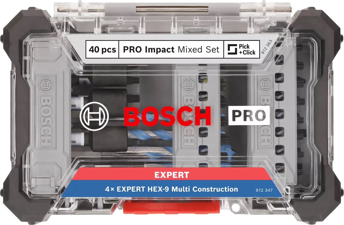 Bosch PRO Impact Mixed Set Schrauber Bit Set - 40-teilig - robust - 2608521U85