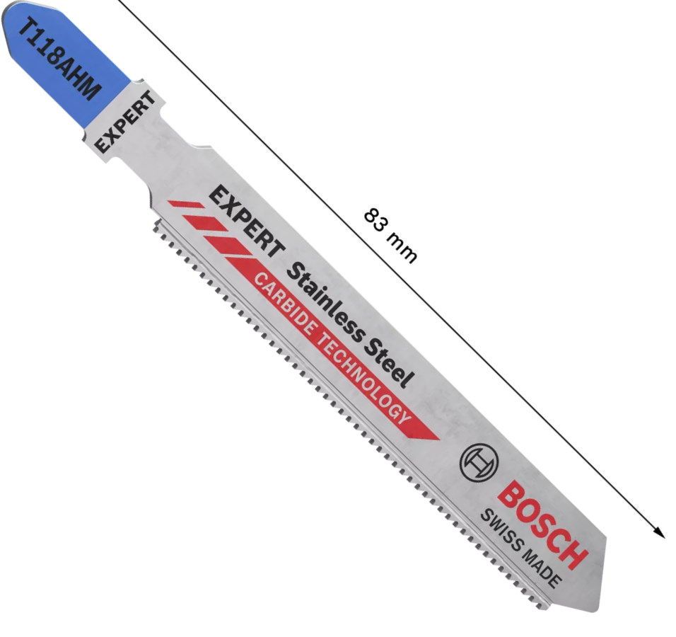 Bosch Stichsägeblätter T118AHM - für Blech - 83mm - 3 Stück - 2608900561