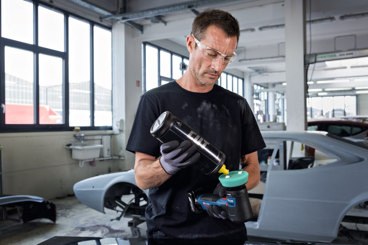 Bosch Akku Polierer GPO 12V-77 - Sologerät ohne Akku/Ladegerät - Rotation