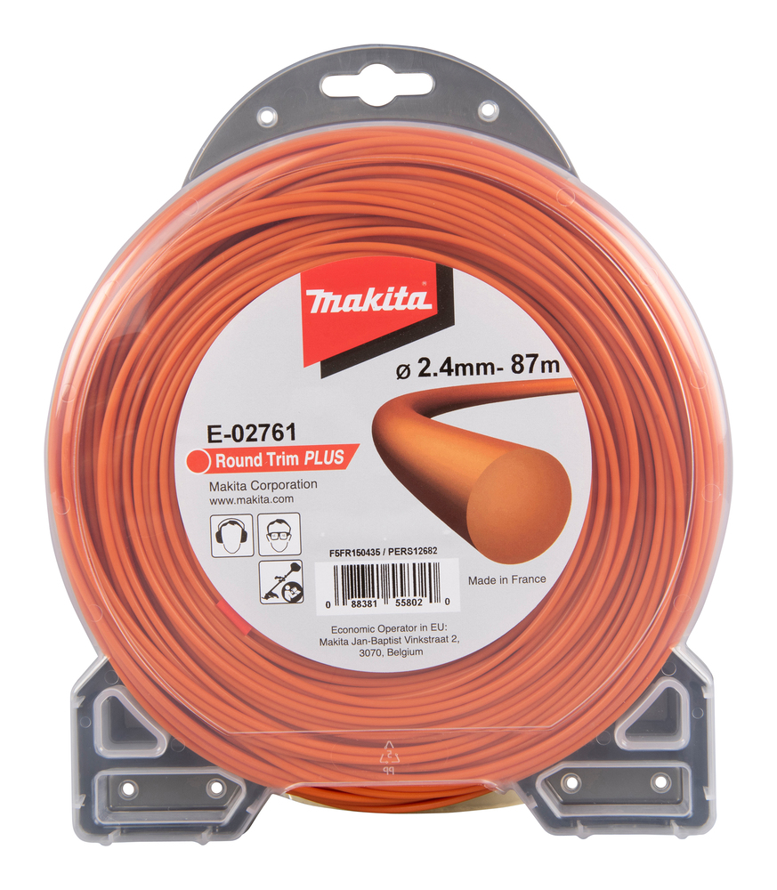 Makita Mähfaden Round Trim PLUS - rund - 2,4 mm - E-02761 - 87m - für Trimmer