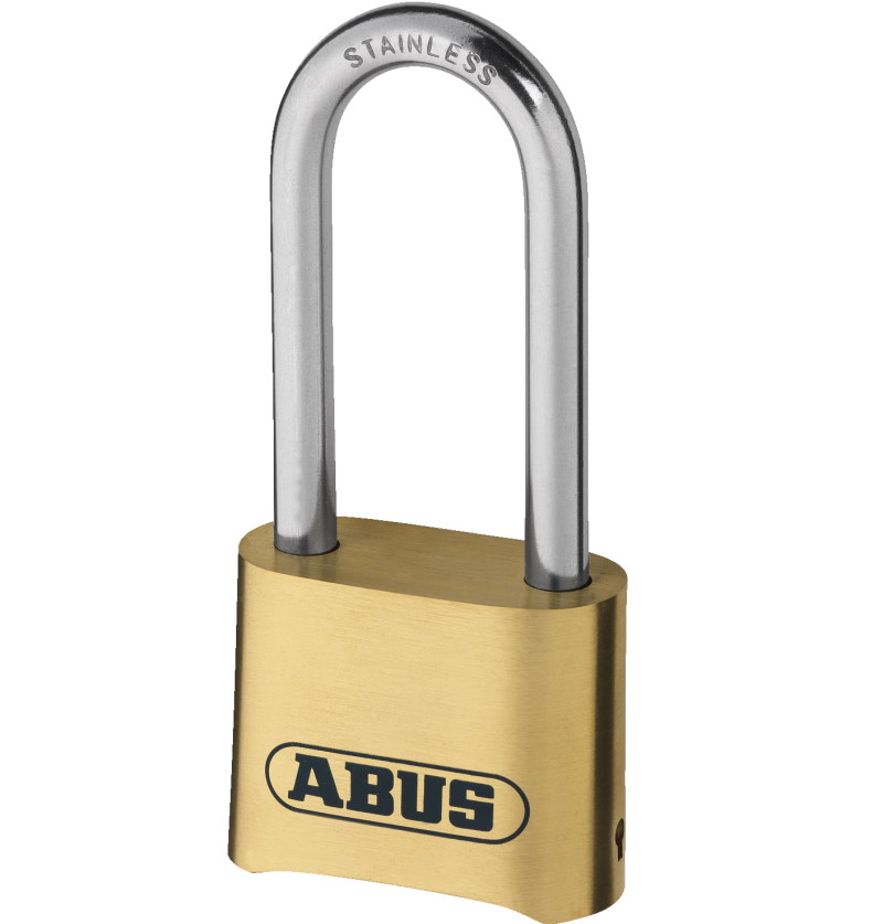 Abus Vorhangschloss 180IB/50HB63 - wetterfest - Zahlenschloss 4-stellig - Messing