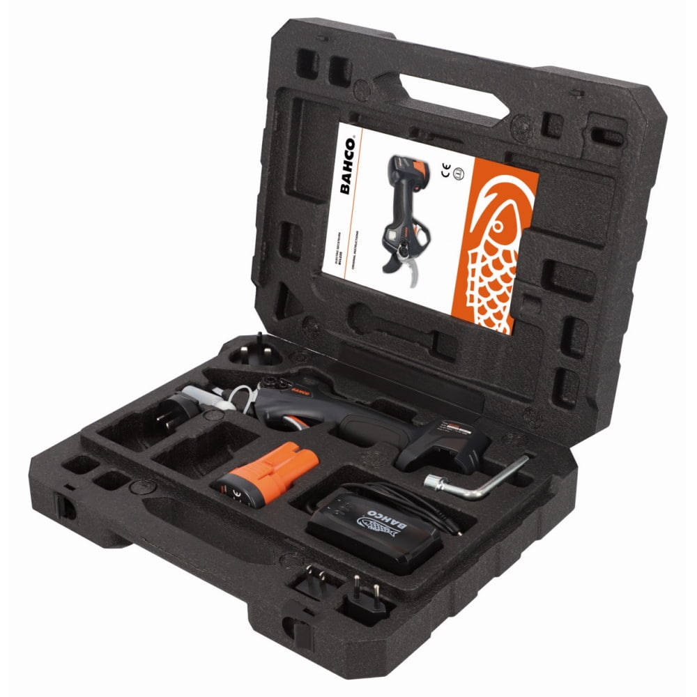 Bahco Akkuschere Gartenschere BCL235 - bis 35mm Äste - mit Akkus und Ladegerät