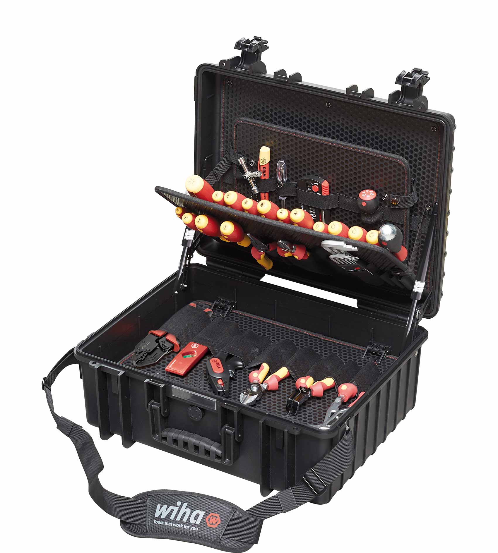 Wiha Werkzeugkoffer Werkzeug 40523 Elektriker Competence XL - 80-teilig - 13kg