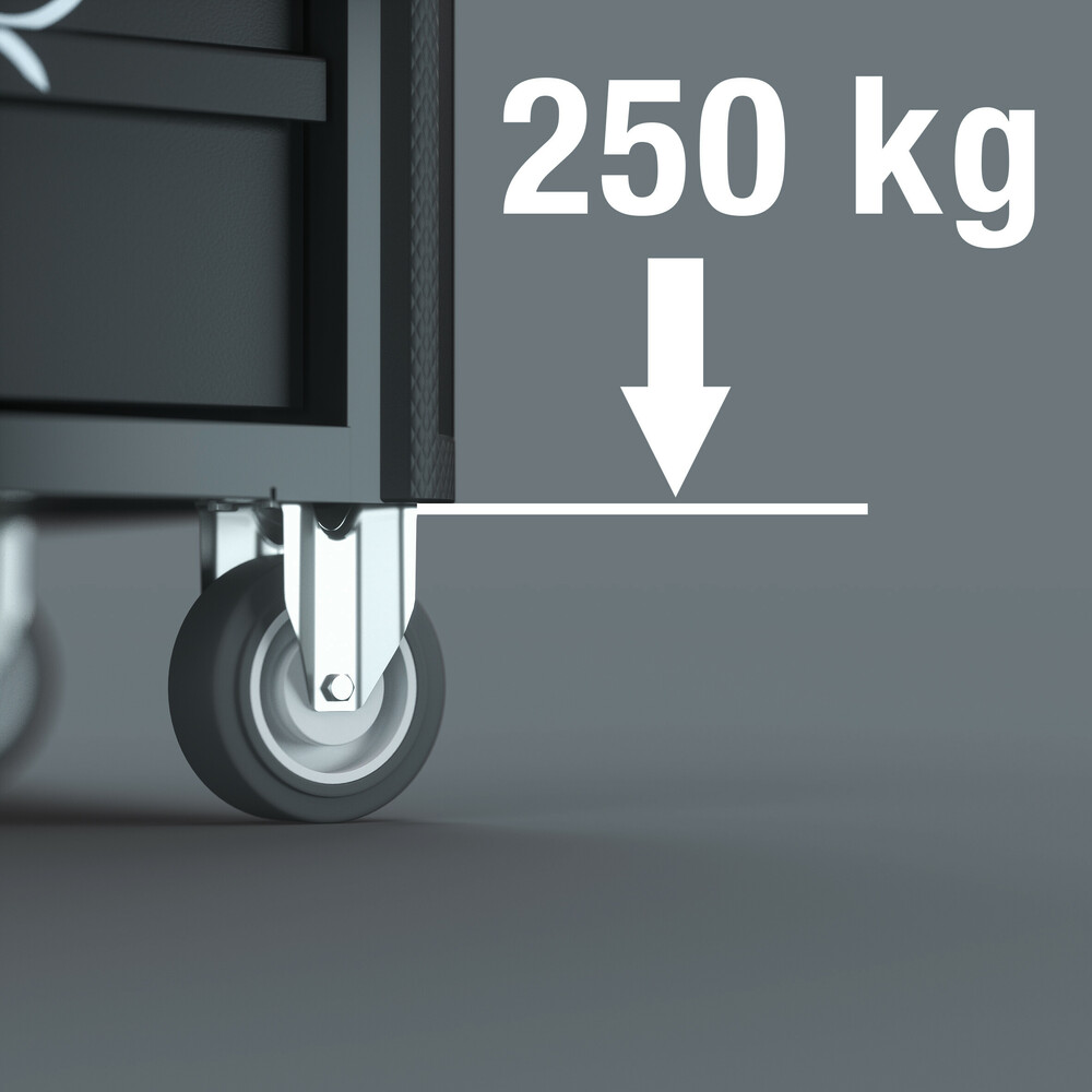 Wera Werkstattwagen Tool Rebel 1 9700 schwarz - bestückt - 94 teilig 05150130001