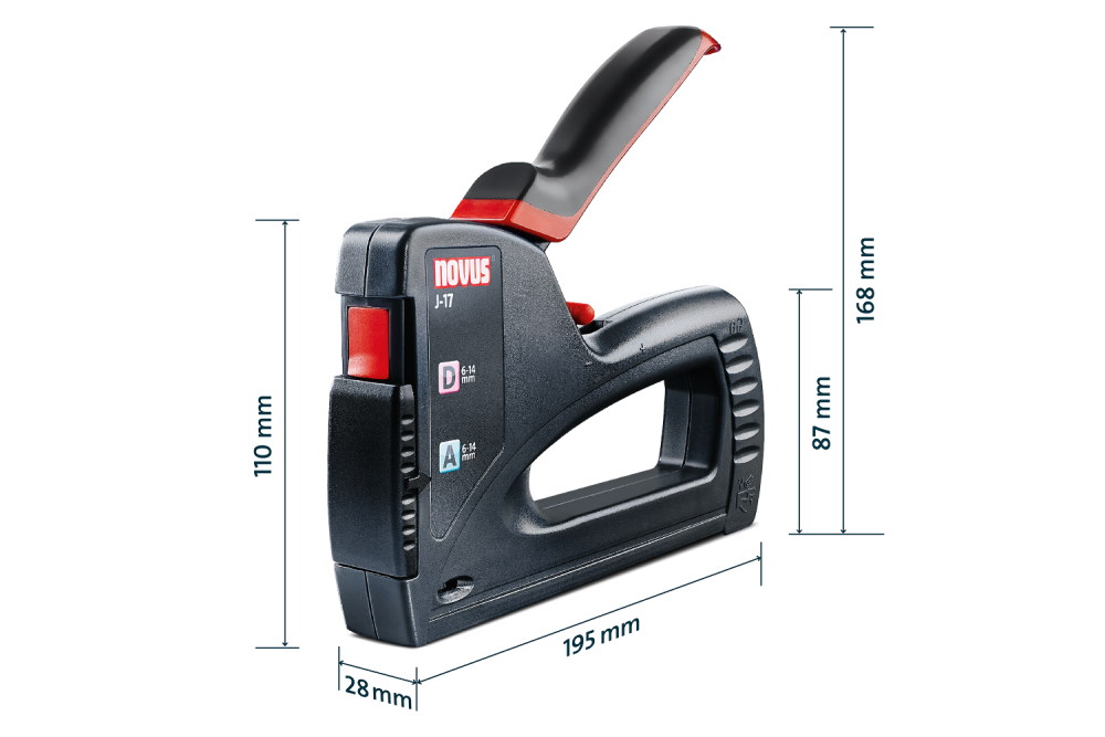 Novus Handtacker J-17 - für Klammern A + D - bis zu 14mm - 030-0438